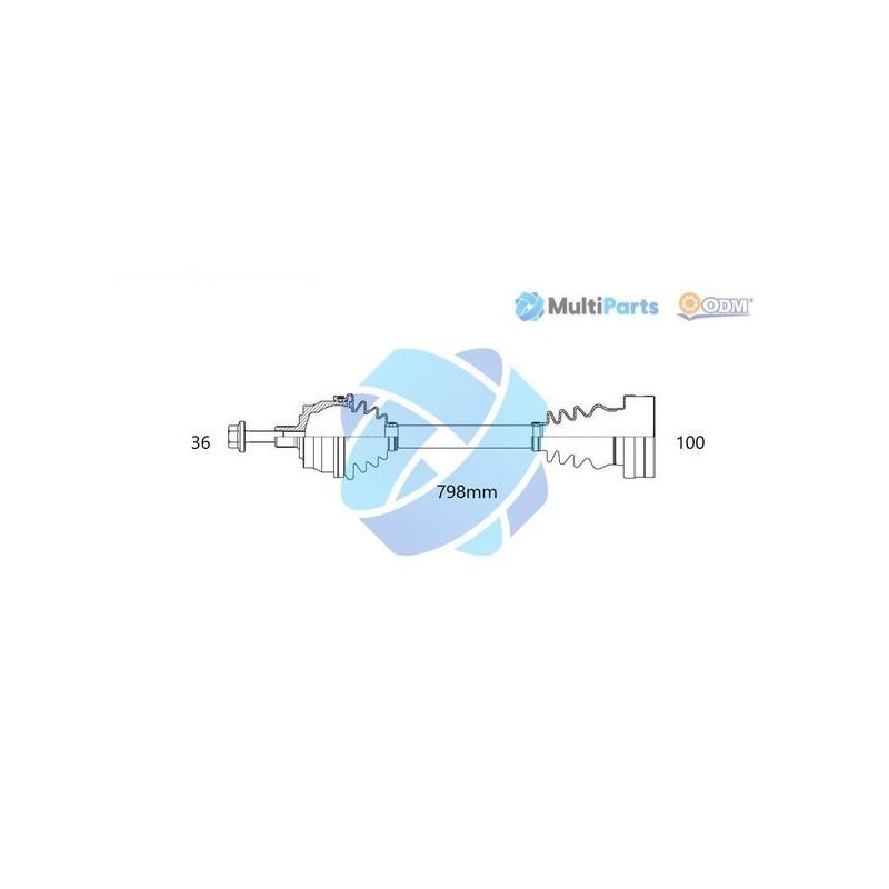 Multiparts 18-212780 Árbol de transmisión