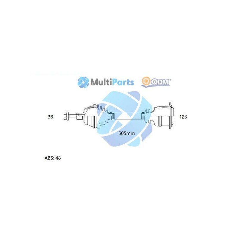 Multiparts 18-213051 Árbol de transmisión
