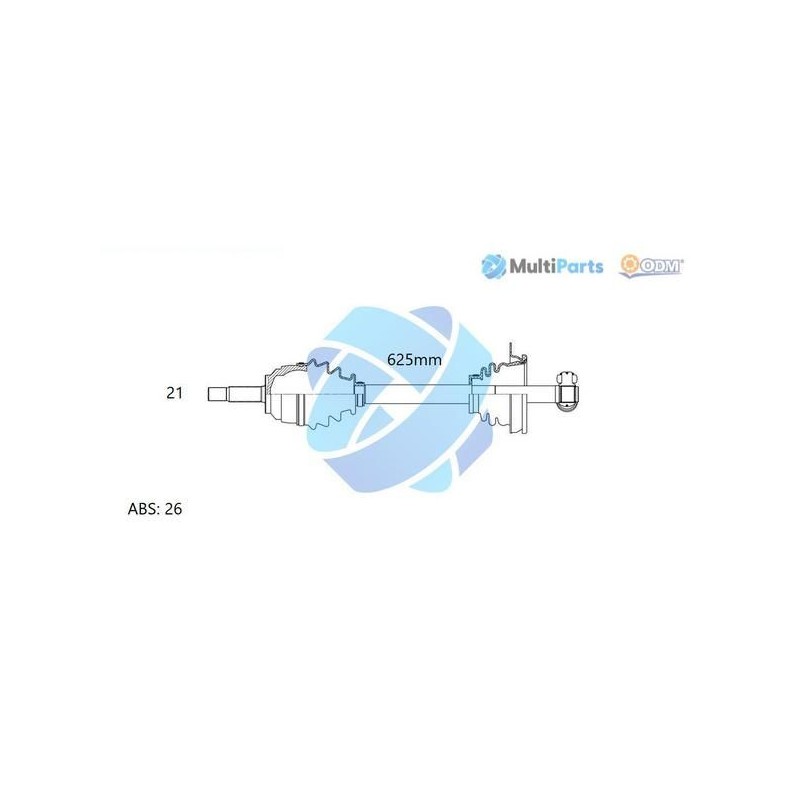 Multiparts 18-291041 Árbol de transmisión