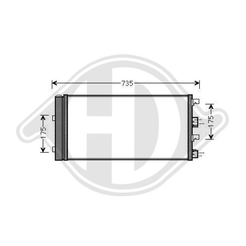 DIEDERICHS DCC1617 Condensador, aire acondicionado - 1