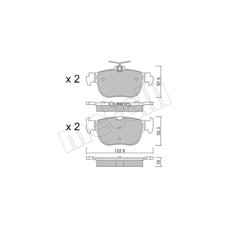 METELLI 22-1281-0 Juego de pastillas de freno