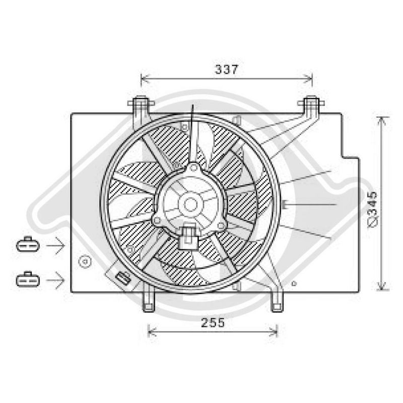 DIEDERICHS DCL1110 Ventilador, refrigeración del motor - 1