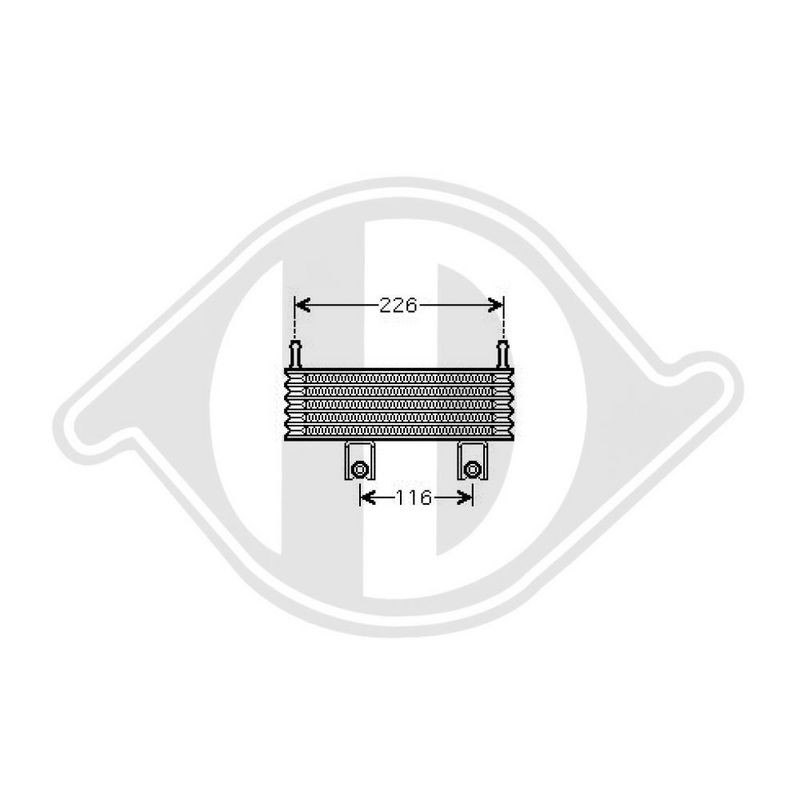 DIEDERICHS DCO1085 Radiador de aceite, aceite motor - 1