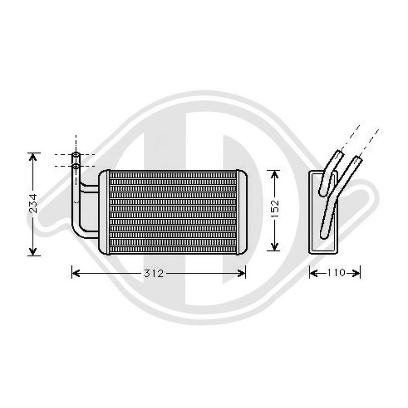 DIEDERICHS DCM1098 Radiador de calefacción