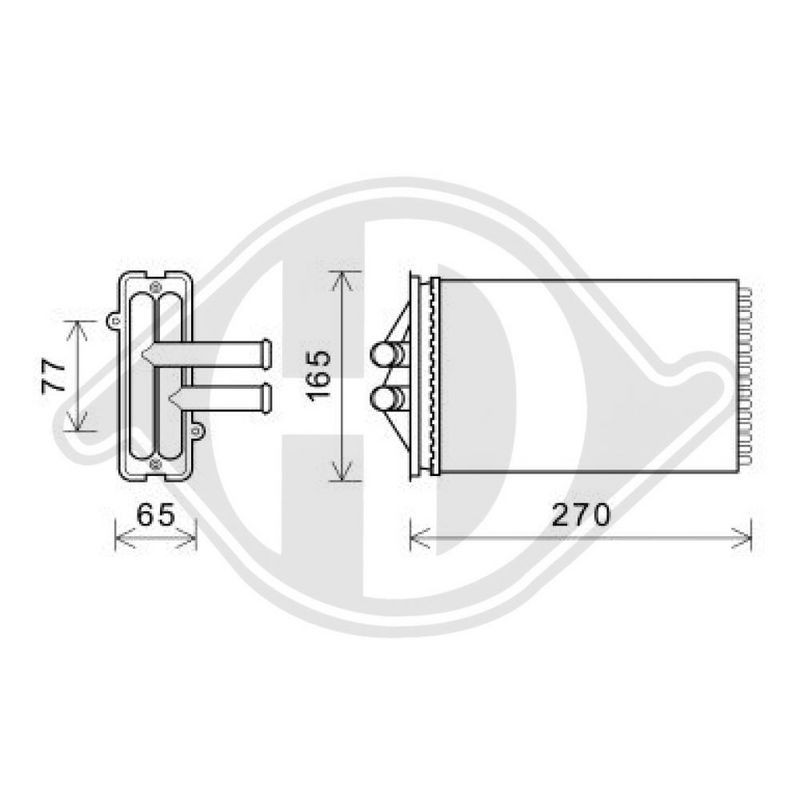 DIEDERICHS DCM1272 Radiador de calefacción