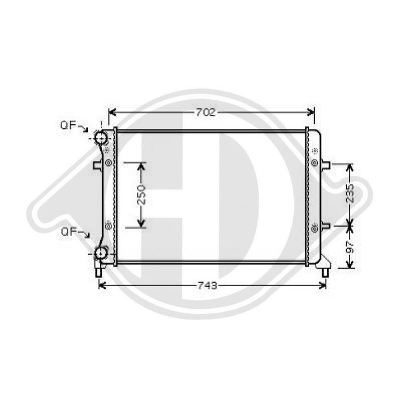 DIEDERICHS DCM3439 Radiador, refrigeración del motor - 1