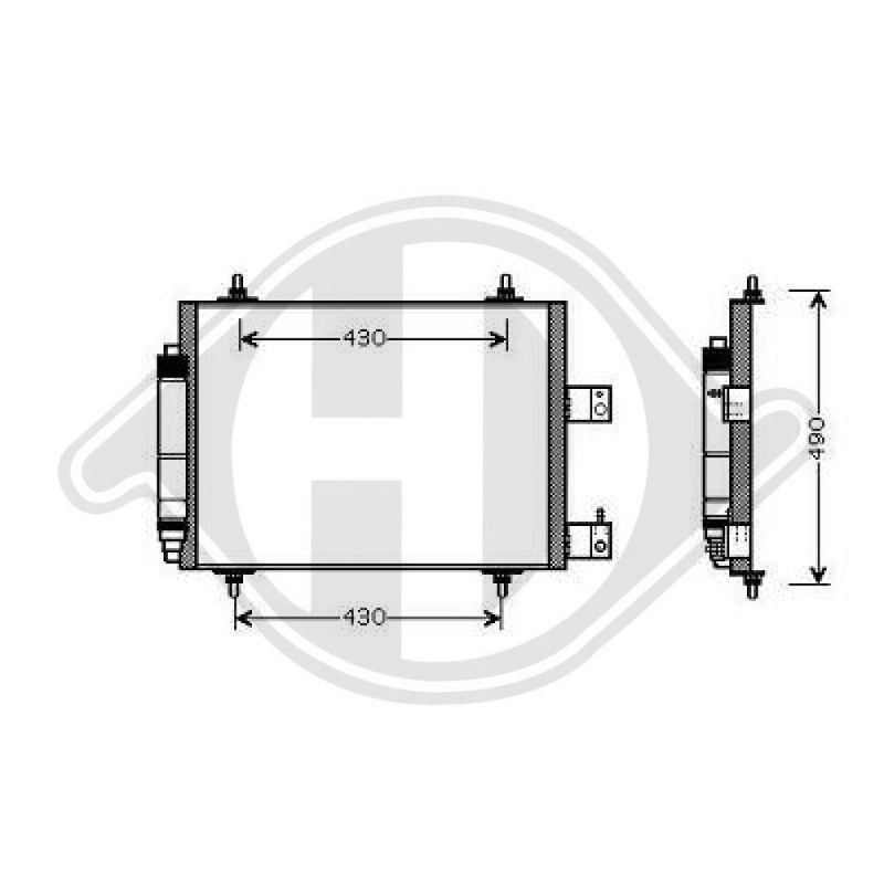 DIEDERICHS DCC1589 Condensador, aire acondicionado - 1