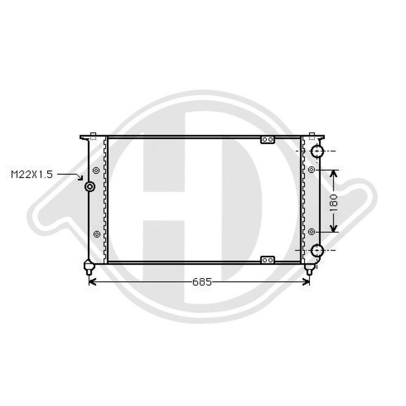 DIEDERICHS DCM3002 Radiador, refrigeración del motor - 1