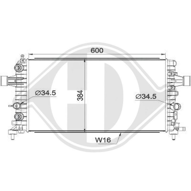 DIEDERICHS DCM2693 Radiador, refrigeración del motor - 1