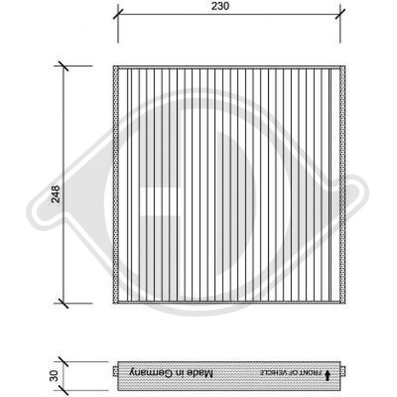 DIEDERICHS DCI1121 Filtro, aire habitáculo