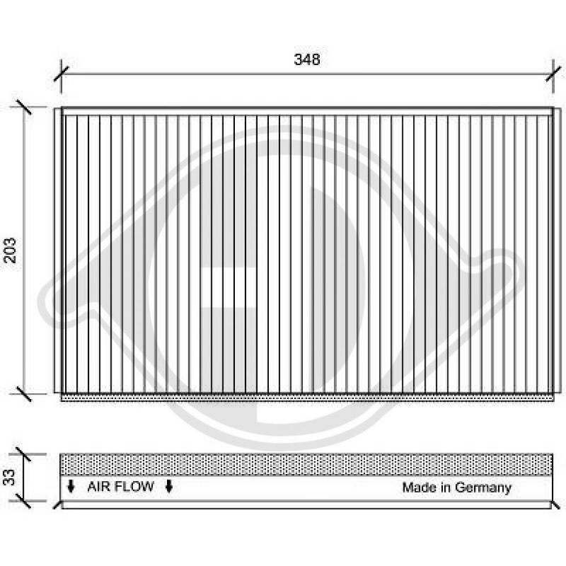 DIEDERICHS DCI1122 Filtro, aire habitáculo