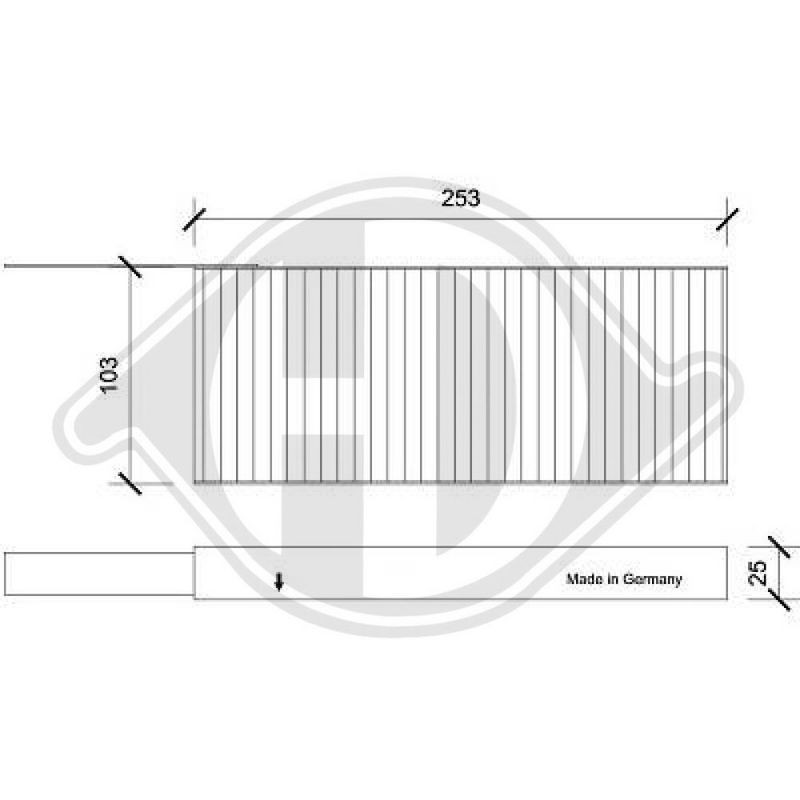 DIEDERICHS DCI0225S Filtro, aire habitáculo