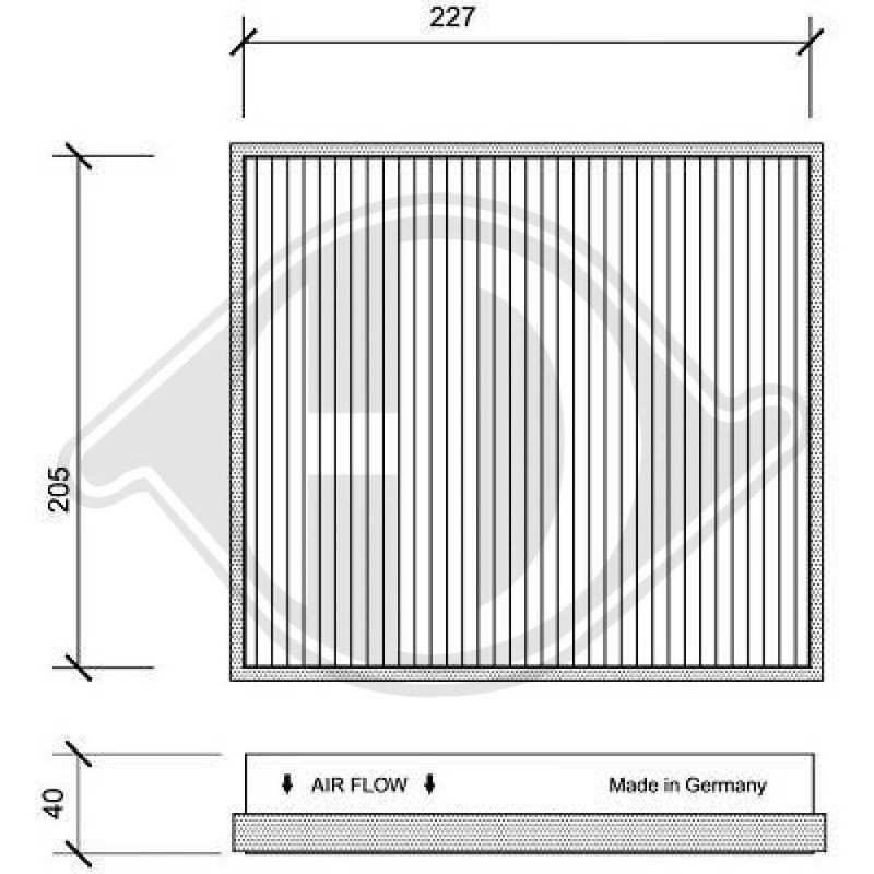 DIEDERICHS DCI1083 Filtro, aire habitáculo