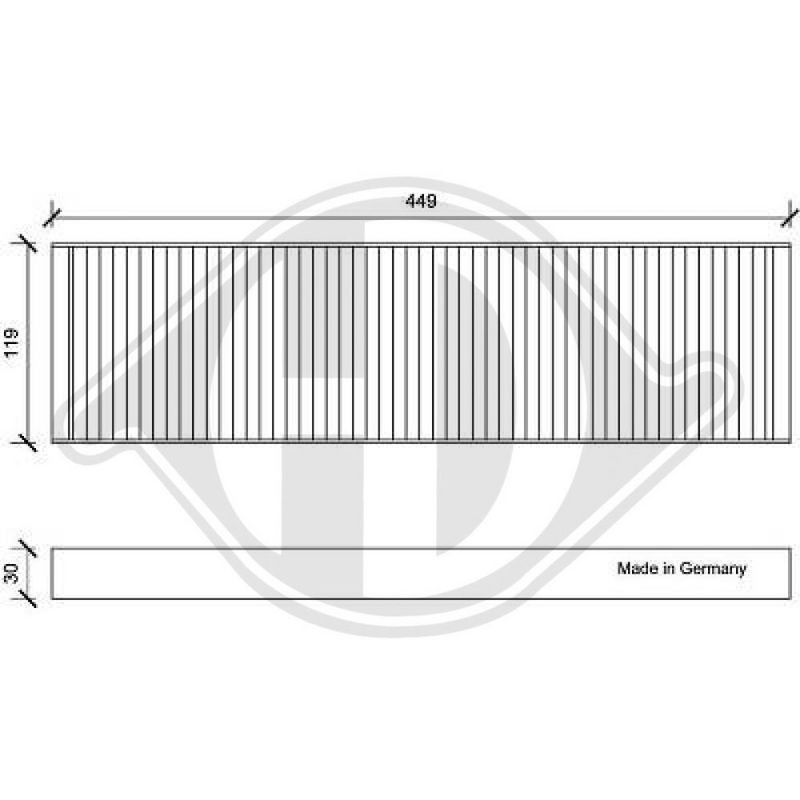 DIEDERICHS DCI1165 Filtro, aire habitáculo