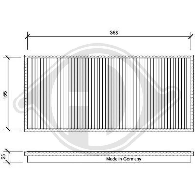 DIEDERICHS DCI1025 Filtro, aire habitáculo - 1