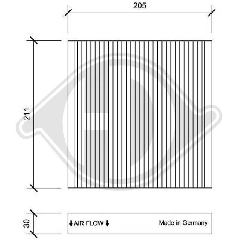 DIEDERICHS DCI0198 Filtro, aire habitáculo - 1