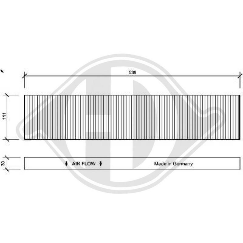 DIEDERICHS DCI1020 Filtro, aire habitáculo - 1