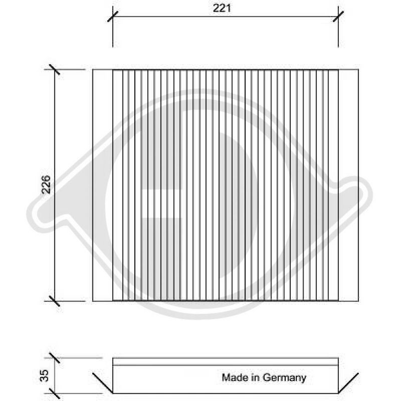 DIEDERICHS DCI0076 Filtro, aire habitáculo - 1