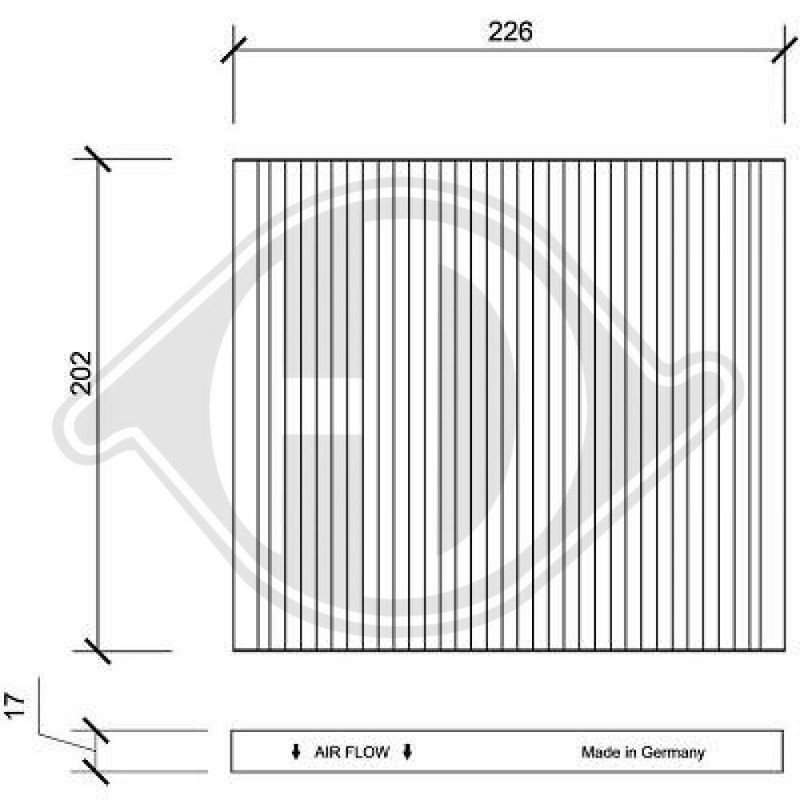 DIEDERICHS DCI0134 Filtro, aire habitáculo - 1