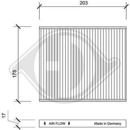 DIEDERICHS DCI0108 Filtro, aire habitáculo