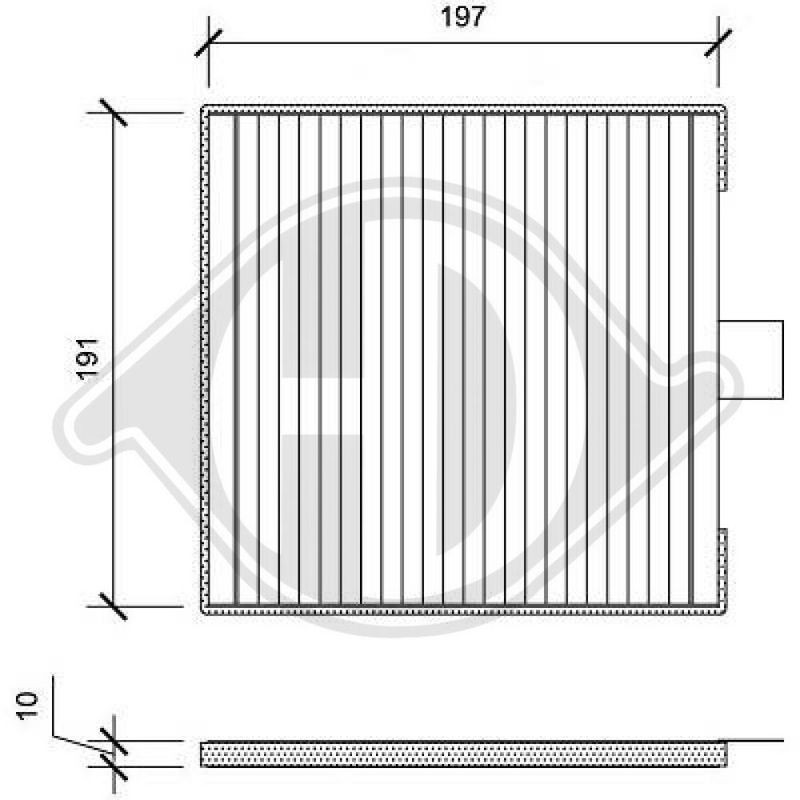 DIEDERICHS DCI0191 Filtro, aire habitáculo - 1
