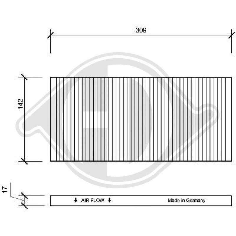 DIEDERICHS DCI0016 Filtro, aire habitáculo - 1