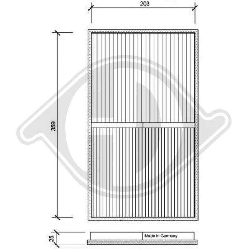 DIEDERICHS DCI0026 Filtro, aire habitáculo - 1