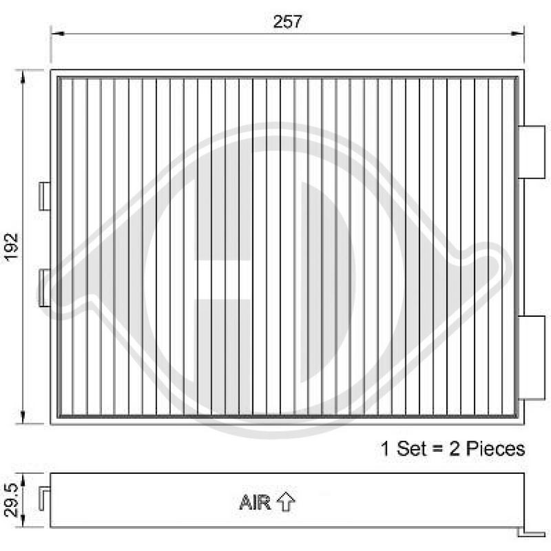 DIEDERICHS DCI0037S Filtro, aire habitáculo - 1
