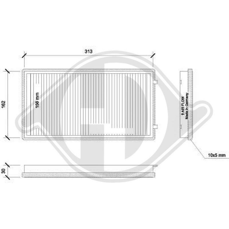 DIEDERICHS DCI0093S Filtro, aire habitáculo - 1