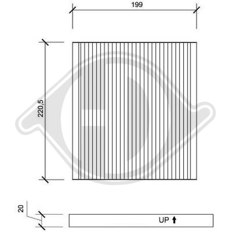 DIEDERICHS DCI0102 Filtro, aire habitáculo - 1