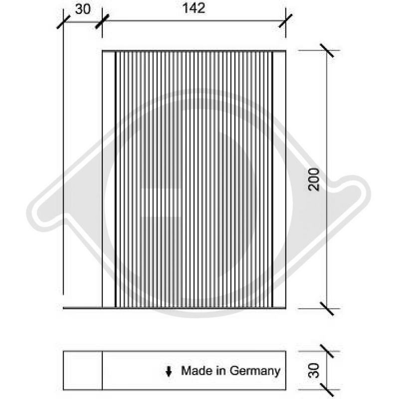 DIEDERICHS DCI0176 Filtro, aire habitáculo - 1