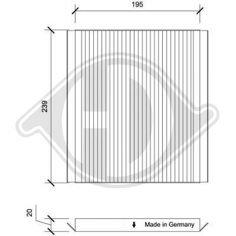 DIEDERICHS DCI0204 Filtro, aire habitáculo - 1