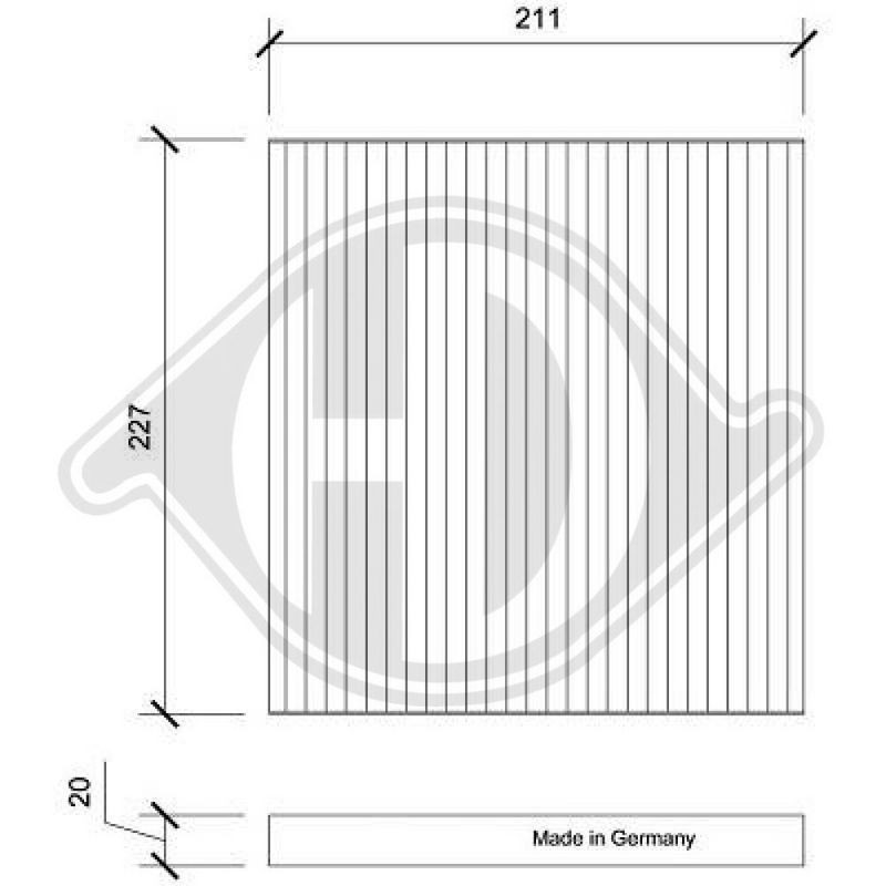 DIEDERICHS DCI0229 Filtro, aire habitáculo - 1