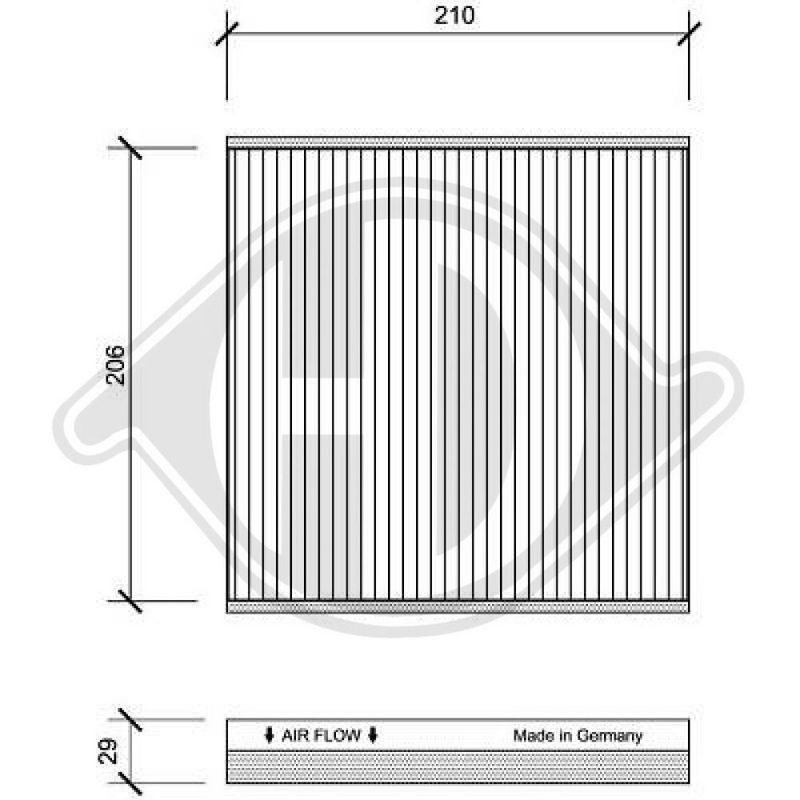 DIEDERICHS DCI1070 Filtro, aire habitáculo - 1