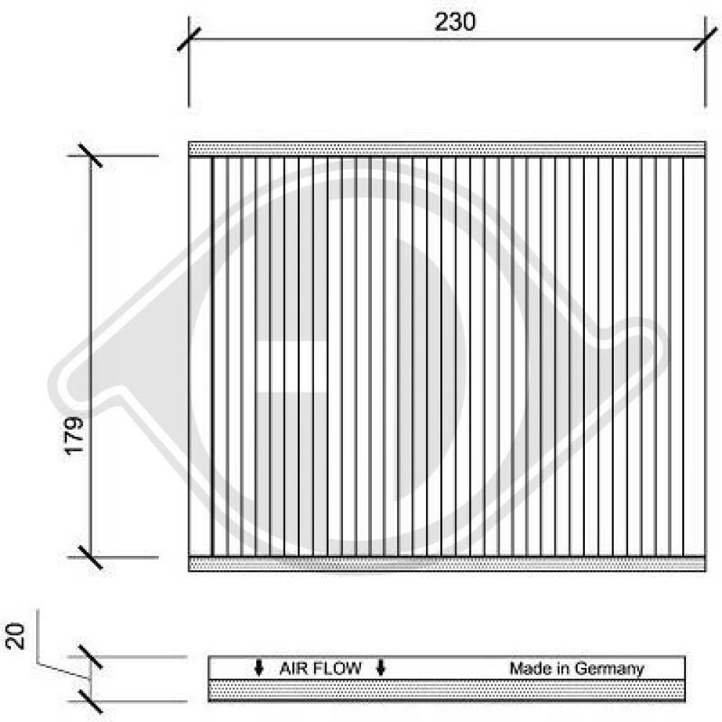 DIEDERICHS DCI1090 Filtro, aire habitáculo - 1