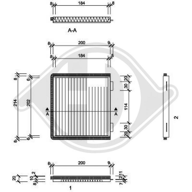 DIEDERICHS DCI1098 Filtro, aire habitáculo - 1