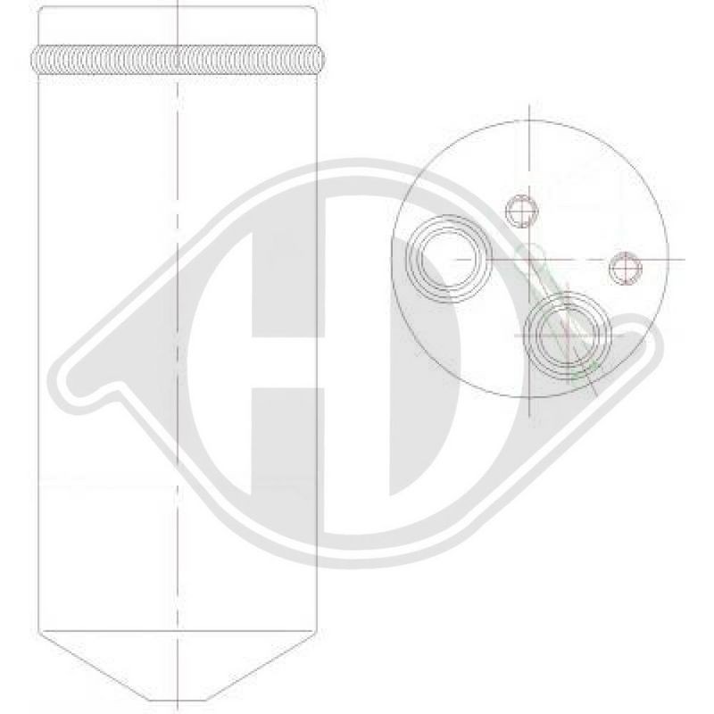 DIEDERICHS DCT1275 Filtro deshidratante, aire acondicionado - 1