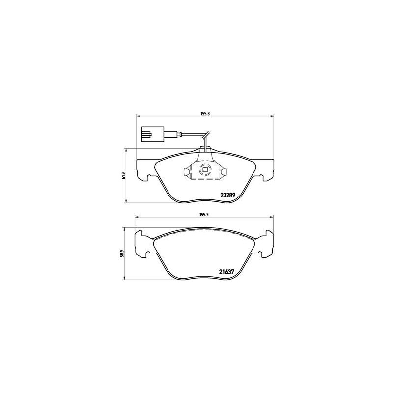 BREMBO P 23 077 Juego de pastillas de freno