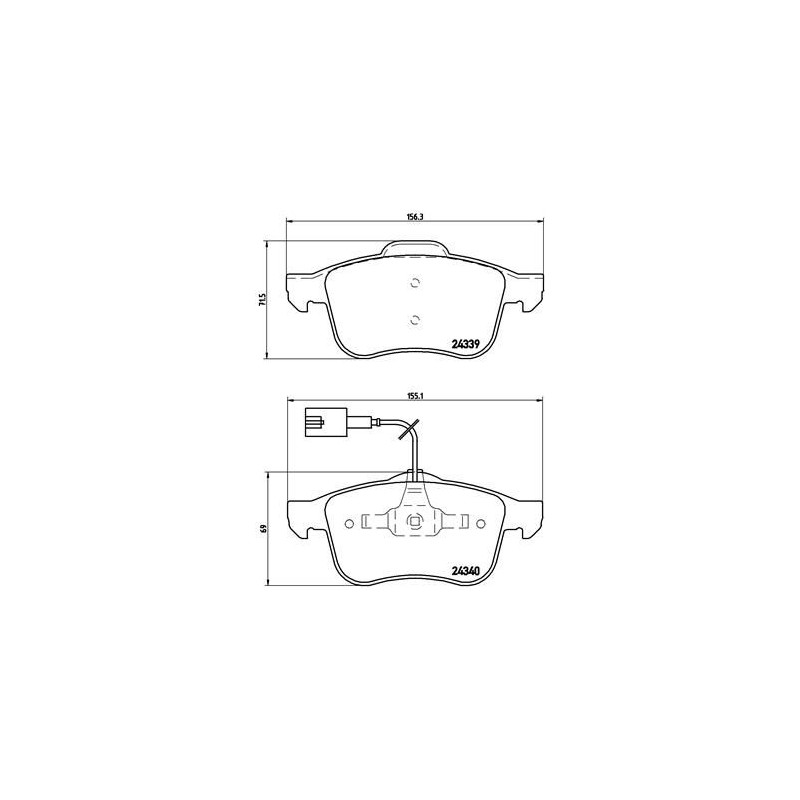 BREMBO P 23 103 Juego de pastillas de freno