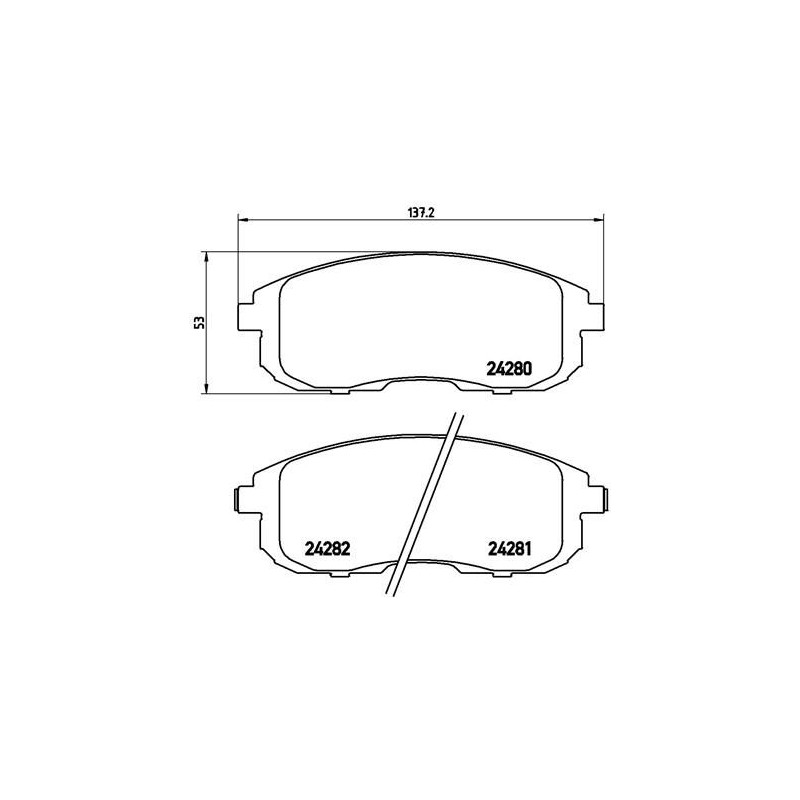 BREMBO P 23 126 Juego de pastillas de freno