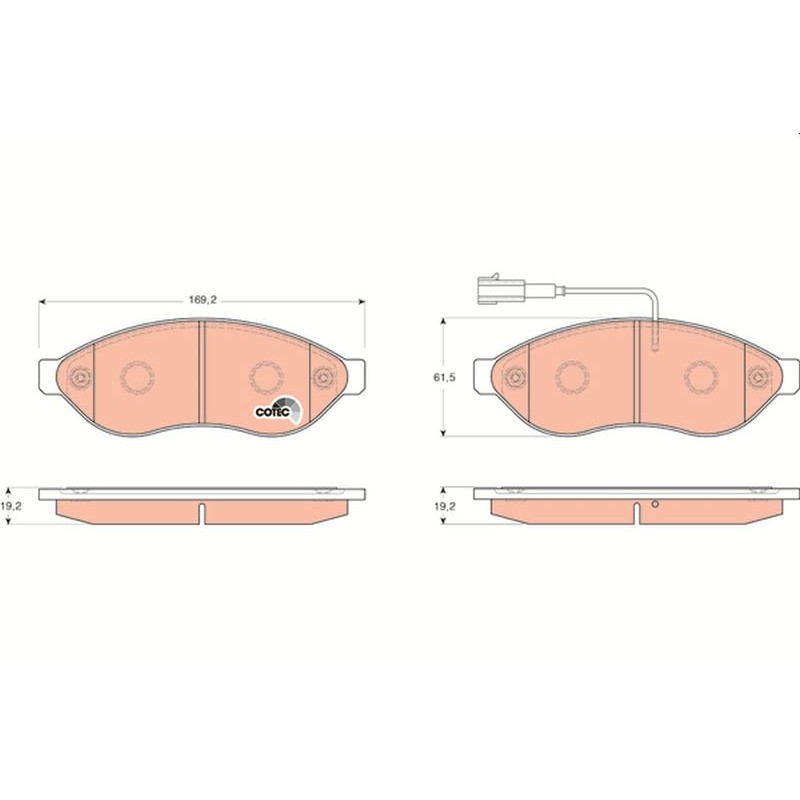 TRW GDB1681 Brake Pad Set