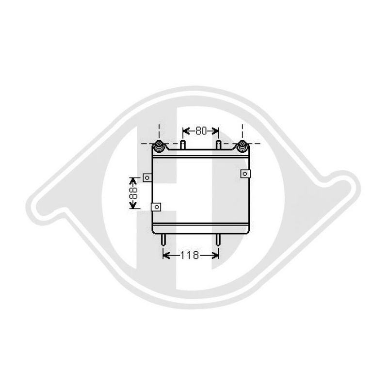 DIEDERICHS DCO1042 Radiador de aceite, aceite motor - 1