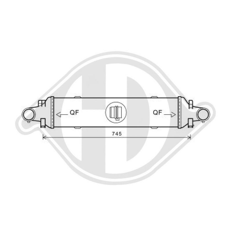 DIEDERICHS DCA1039 Radiador de aire de admisión - 1