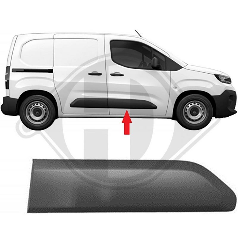 DIEDERICHS 4214920 Listón embellecedor/protector, puerta Delante, derecha