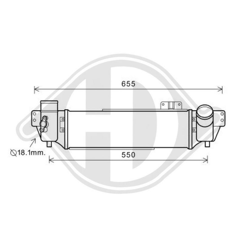 DIEDERICHS DCA1081 Radiador de aire de admisión