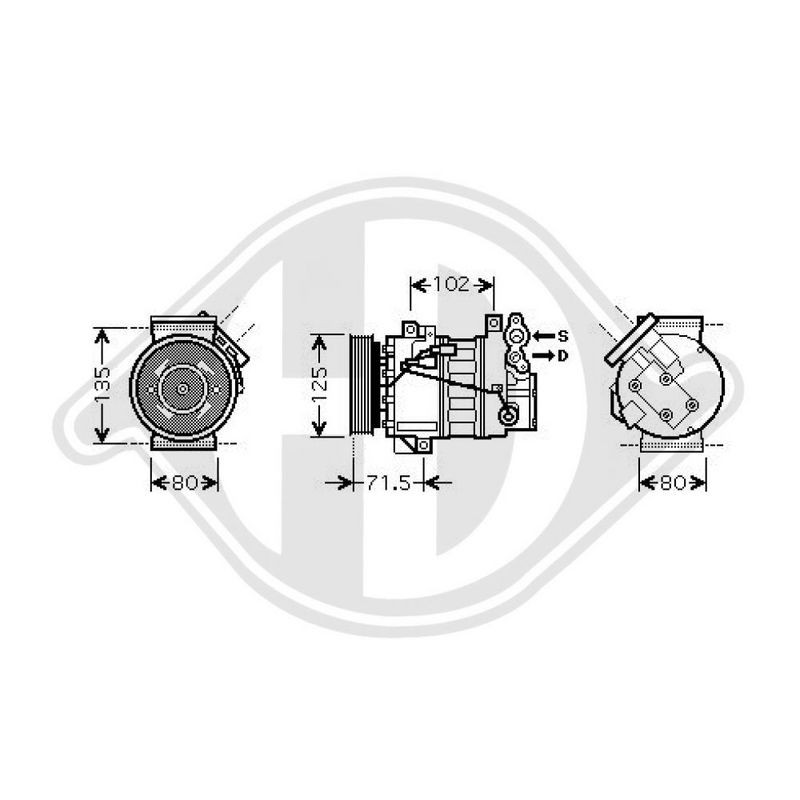 DIEDERICHS DCK1494 Compresor, aire acondicionado