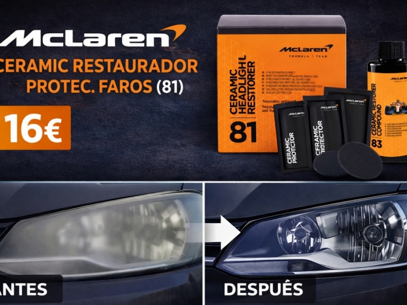 Restaurar Faros Amarillentos con Protección Cerámica: McLaren MCL7315