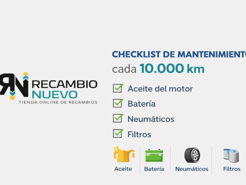 Checklist de mantenimiento cada 10.000 km